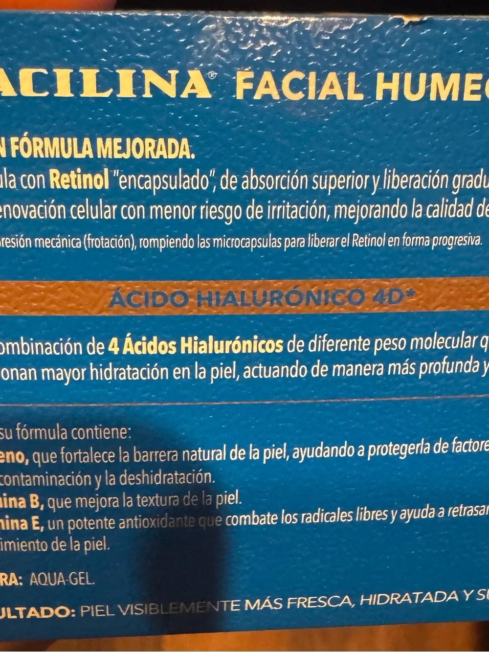 Vitacilina Facial Humectante Moisturizer - Blue/Gold